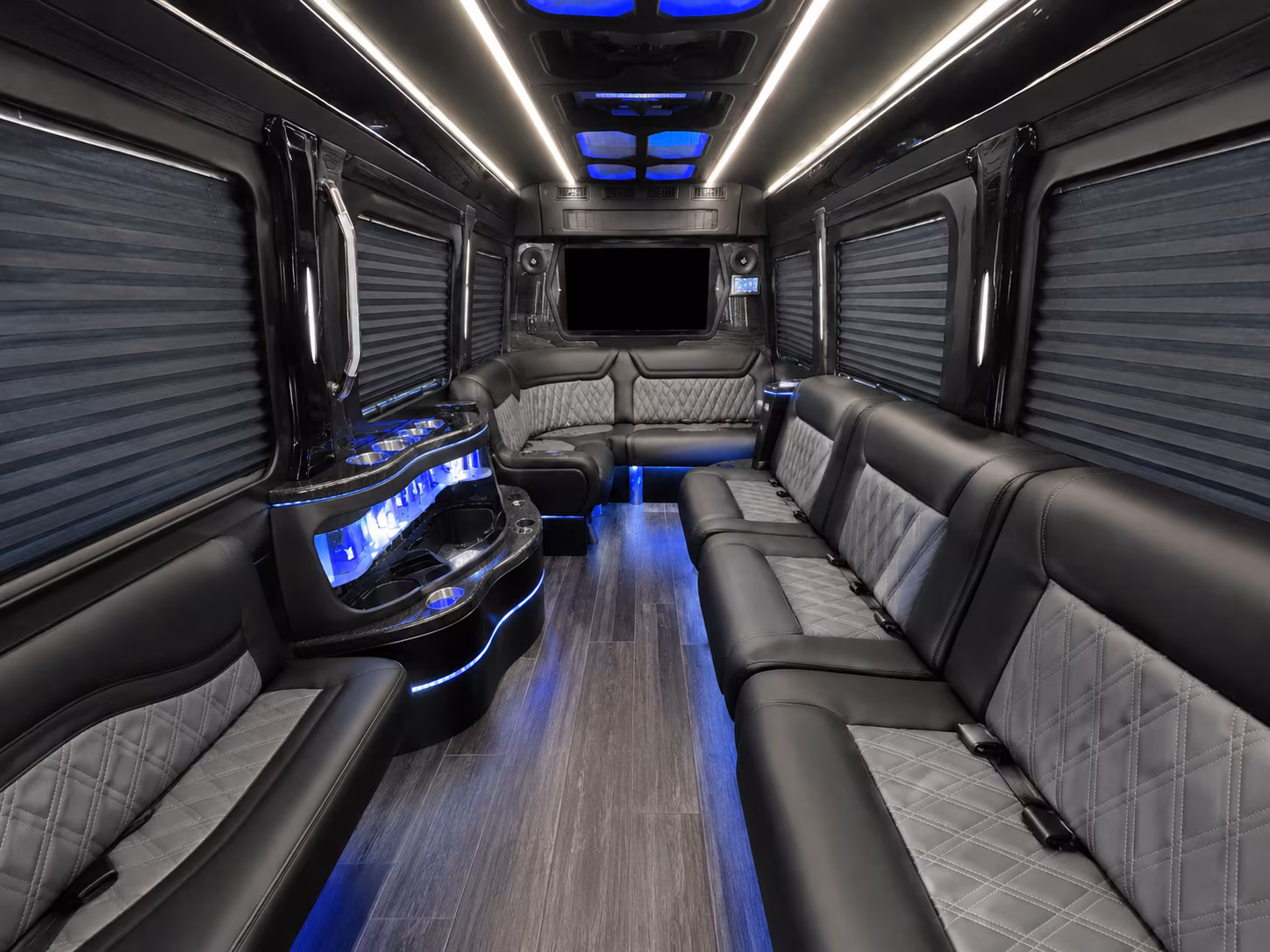 shelby 30 passenger party bus interior