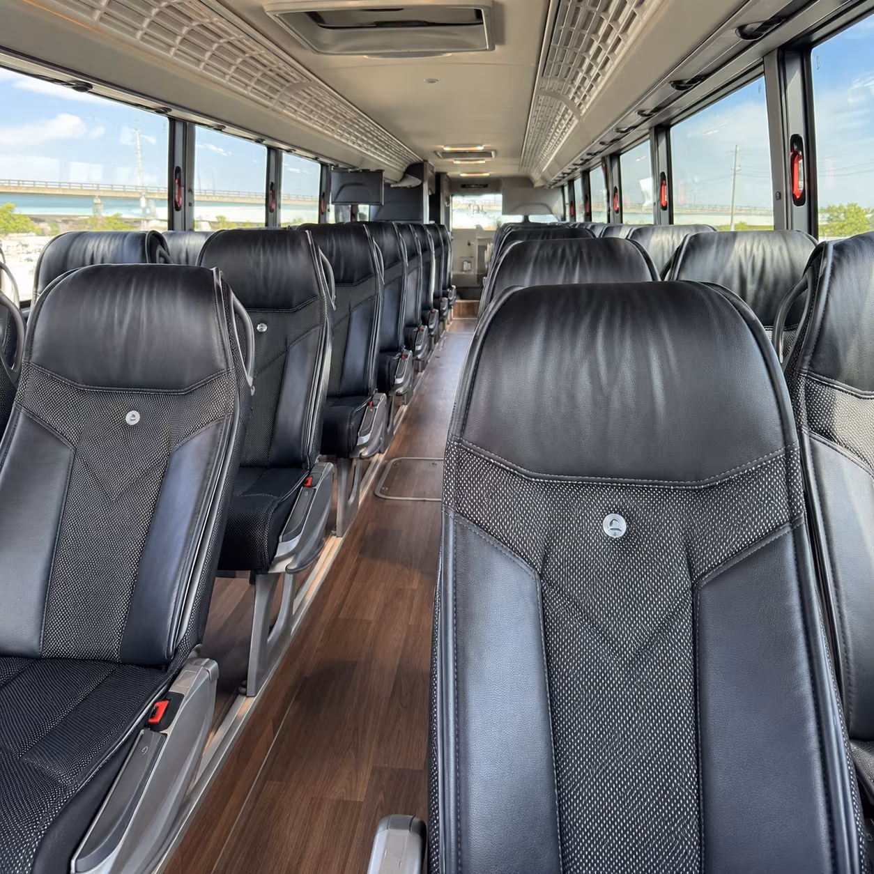 shelby charter bus services interior