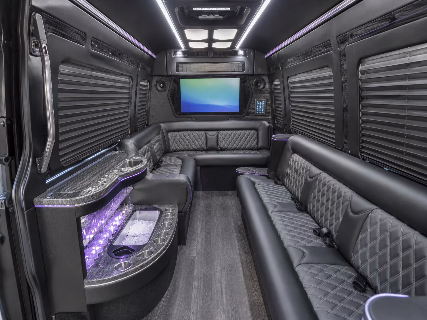 shelby party bus interior