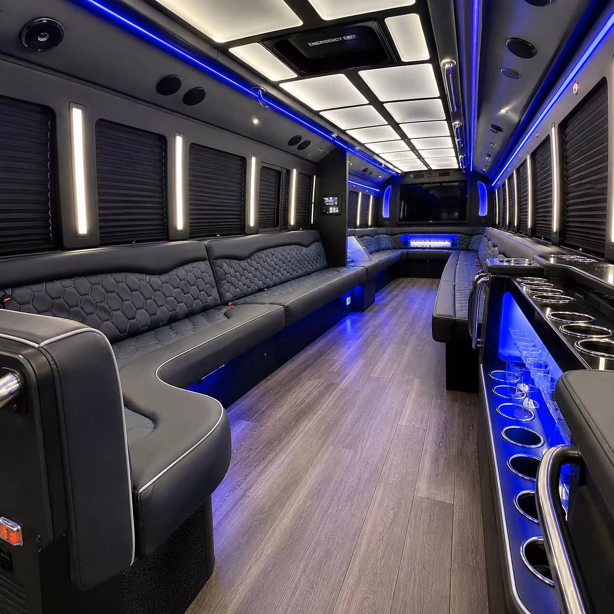 shelby party bus rentals inside