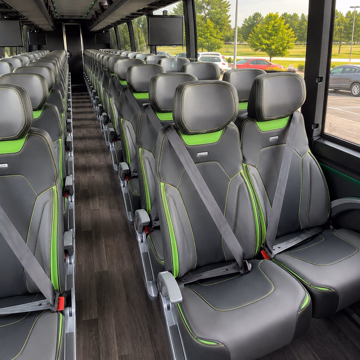 shelby sporting event transportation onboard seating
